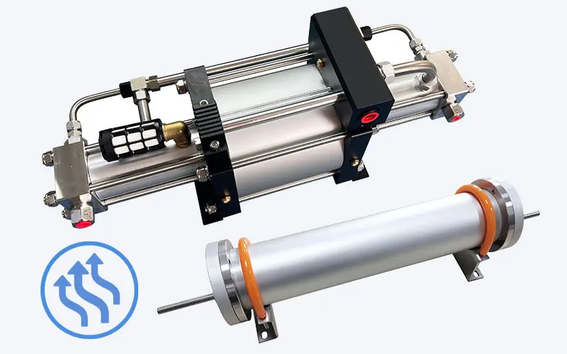 A gas cooler for gas booster pump