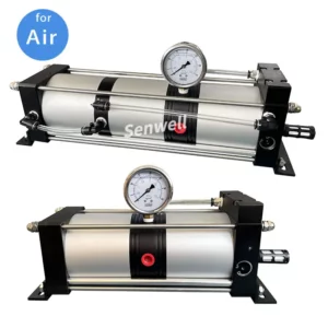 Two compressed air booster pumps