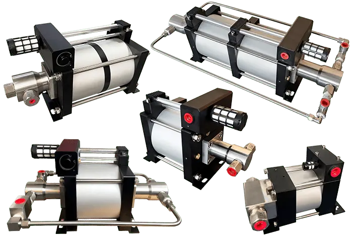 Five types of air driven liquid pumps