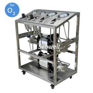 A portable oxygen compressor machine