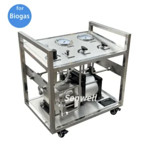 A small biogas compressor