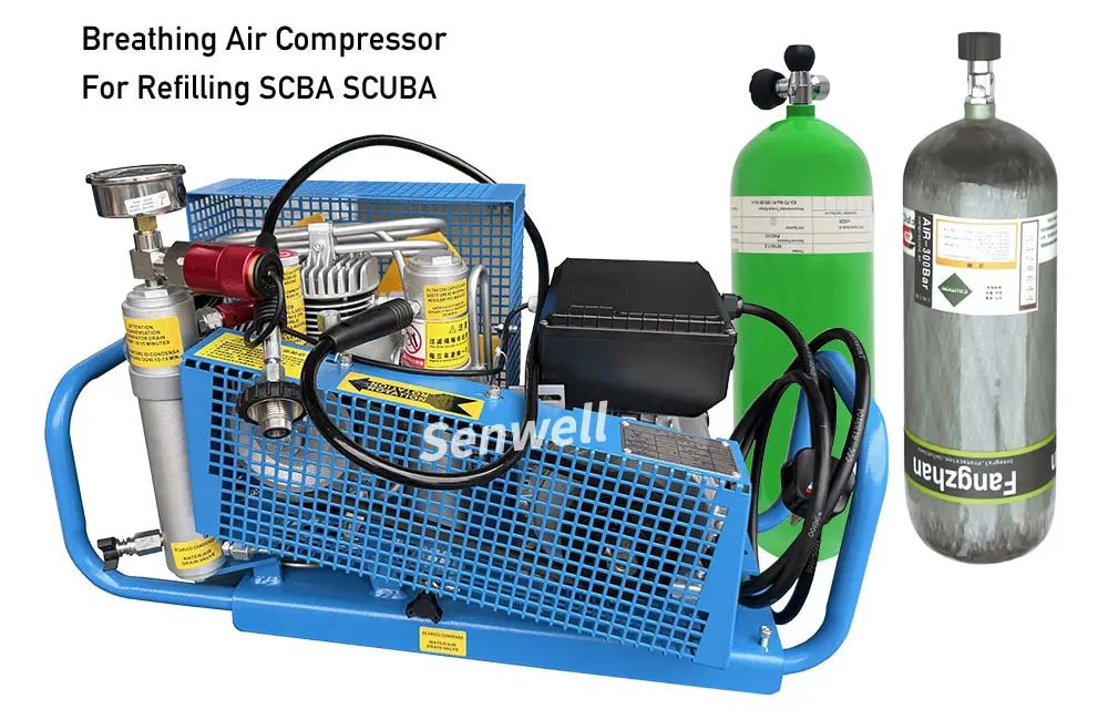 A Breathing air filling compressor for refilling Scuba SCBA