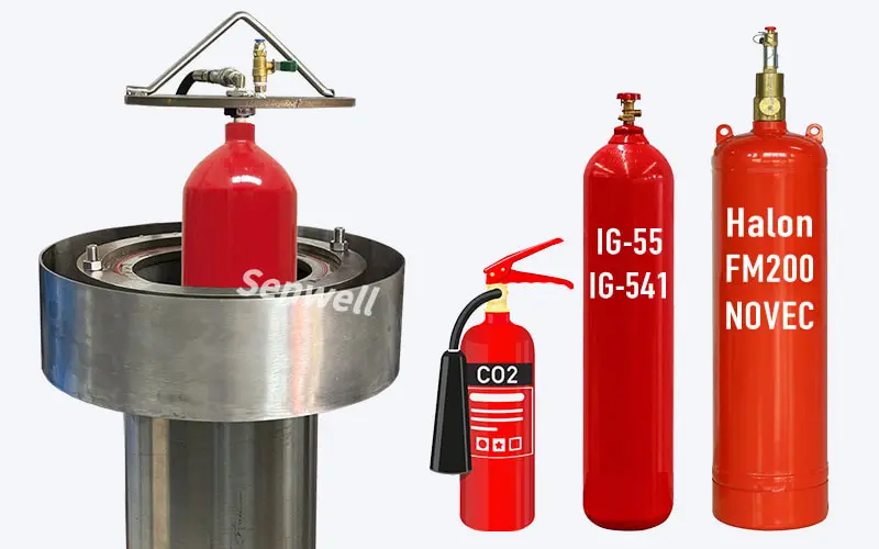 Co2 fire extinguisher hydrostatic testing scene