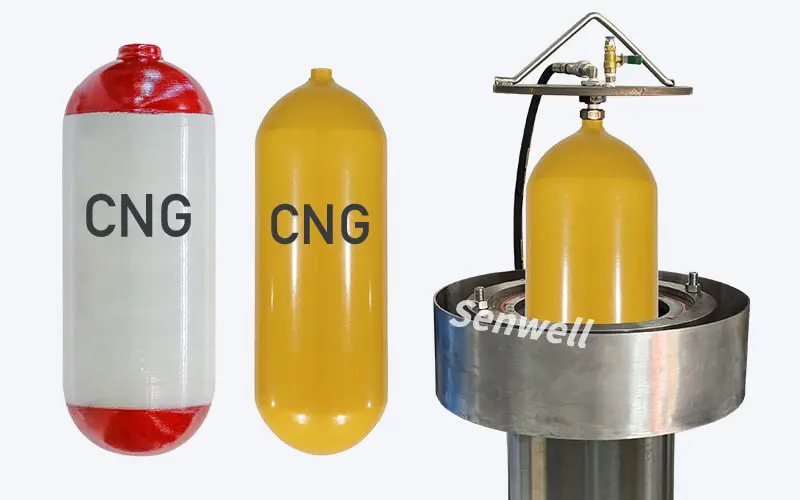 CNG cylinder testing scene